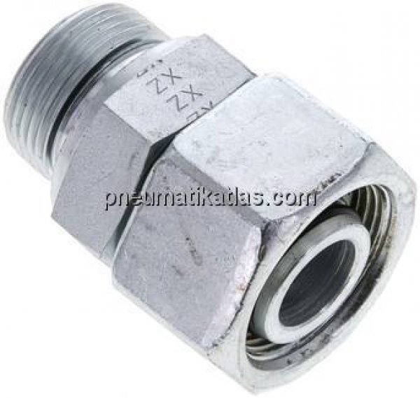 Einstellb. Schneidringverschr. M 33x2-25 S, Stahl verzinkt