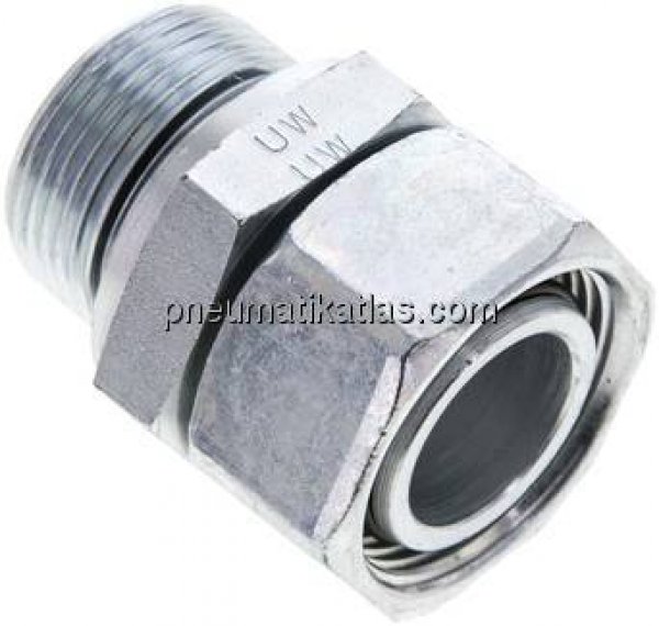 Einstellb. Schneidringverschr. M 33x2-28 L, Stahl verzinkt