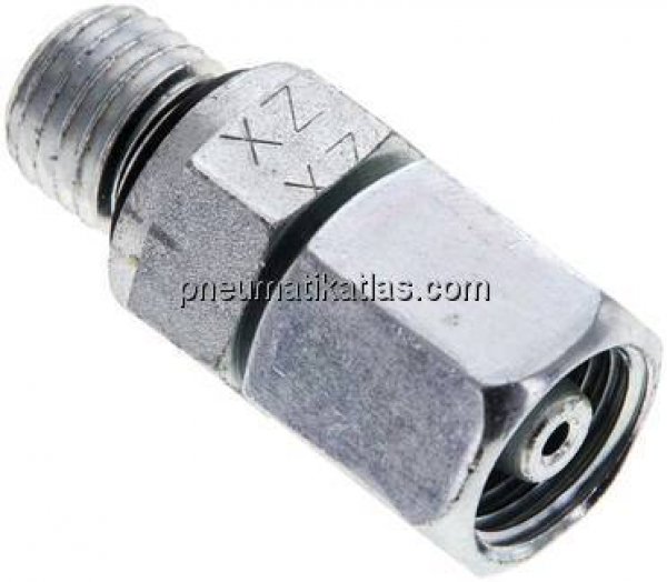 Einstellb. Schneidringverschr. M 12x1,5-6 S, Stahl verzinkt