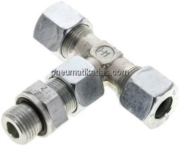 Einstellb. T-Schneidringverschraub.G 1/2"-14 S (M22x1,5), Stahl verzinkt