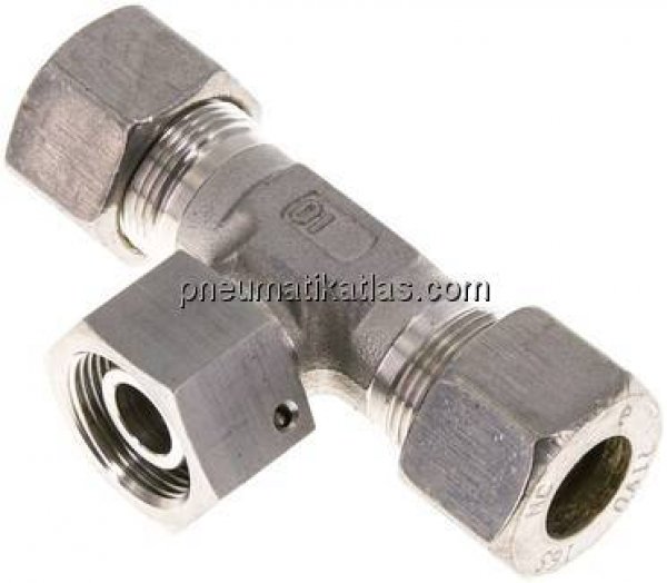 Einstellb. T-Schneidringverschraubung 16 S (M24x1,5), Klemmring 1.4571 (NC)