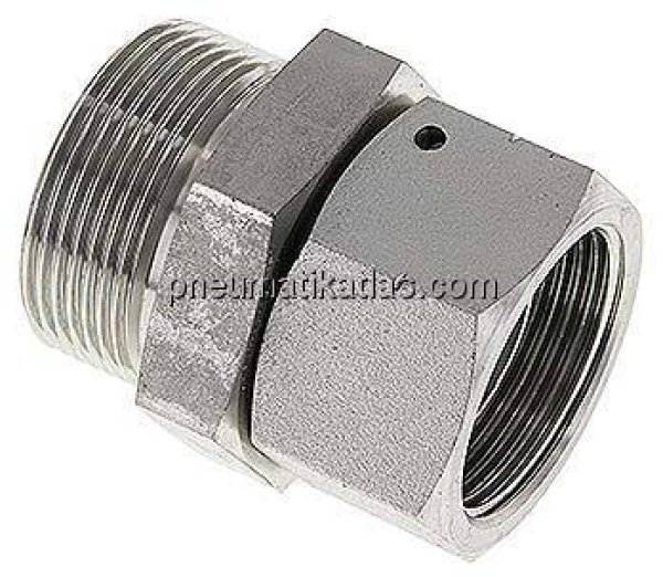 Einstellb. Einschraubverschr. 60°Keg.(G 1-1/4")-G 1-1/2"(AG)