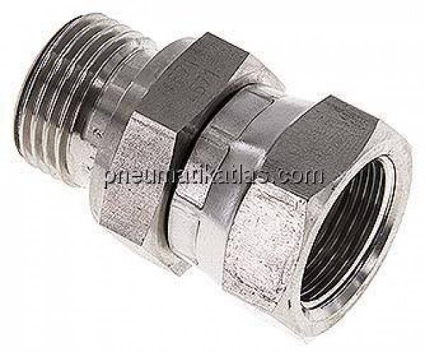 Einstellb. Einschraubverschr. 60°Keg.(G 1/2")-G 1/2"(AG)