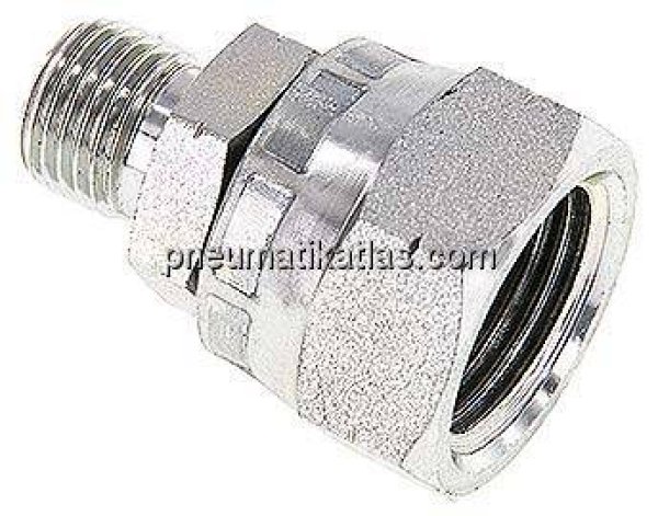 Einstellb. Einschraubverschr. 60°Keg.(G 1/2")-G 1/4"(AG)