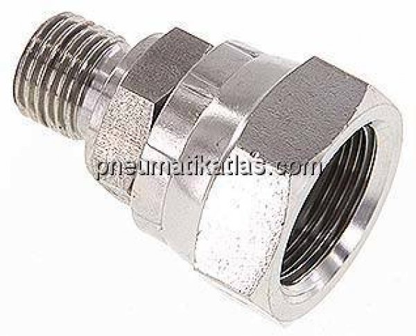 Einstellb. Einschraubverschr. 60°Keg.(G 1/2")-G 1/4"(AG)