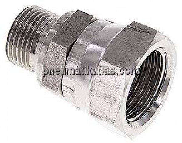 Einstellb. Einschraubverschr. 60°Keg.(G 1/2")-G 3/8"(AG)