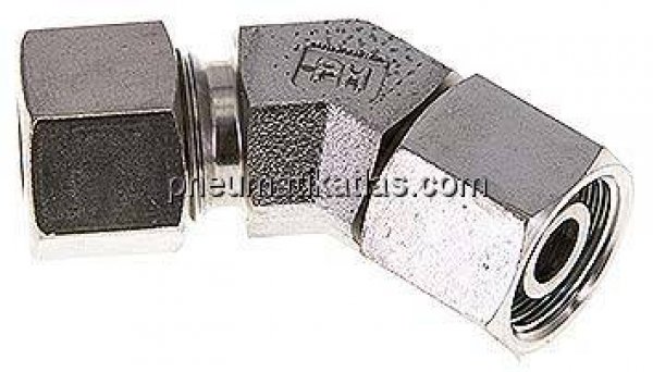 Einstellb. 45°-Schneidringverschraubung 12 S (M20x1,5), 1.4571