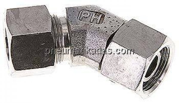Einstellb. 45°-Schneidringverschraubung 16 S (M24x1,5), 1.4571