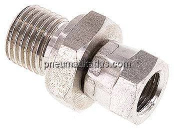 Einstellb. Einschraubverschr. 60°Keg.(G 1/8")-G 1/4"(AG)