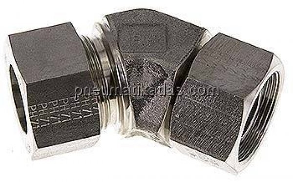 Einstellb. 45°-Schneidringverschraubung 30 S (M42x2), 1.4571