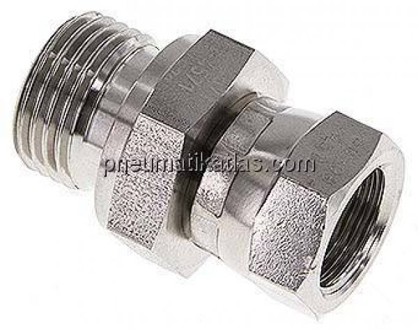 Einstellb. Einschraubverschr. 60°Keg.(G 3/8")-G 1/2"(AG)