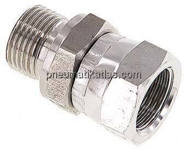 Einstellb. Einschraubverschr. 60°Keg.(G 3/8")-G 3/8"(AG)