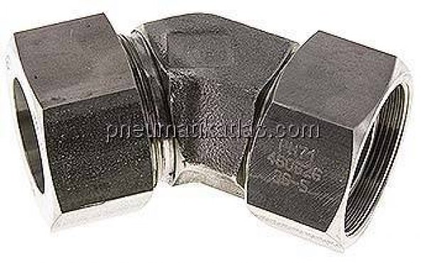 Einstellb. 45°-Schneidringverschraubung 38 S (M52x2), 1.4571