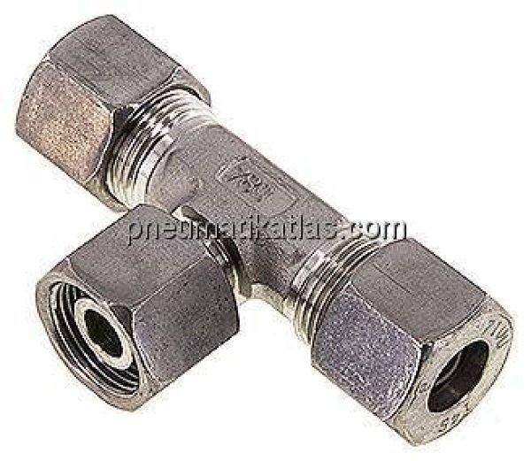 Einstellb. T-Schneidringverschraubung 14 S (M22x1,5), 1.4571