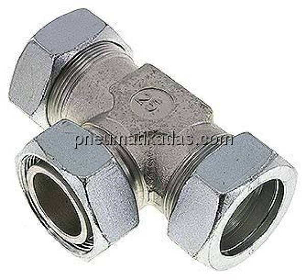 Einstellb. T-Schneidringverschraubung 30 S (M42x2), 1.4571