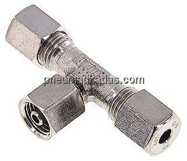 Einstellb. T-Schneidringverschraubung 6 S (M14x1,5), 1.4571