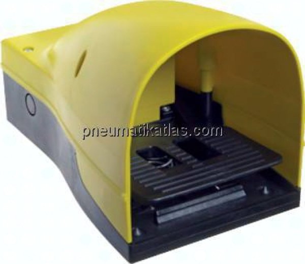 3/2-Wege (NO/NC)-Fußventil, G 1/8", Federrückstellung