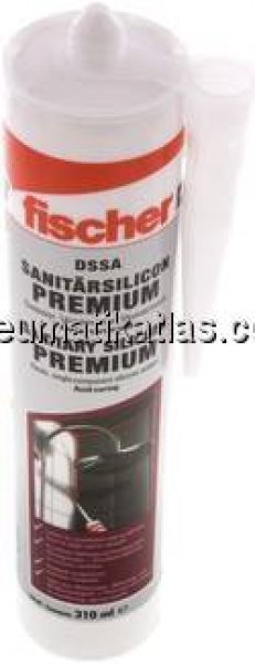 FISCHER Sanitärsilikon "DSSA", transparent, 310 ml Kartusche