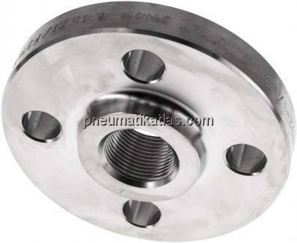 Gewindeflansch DN20-PN40 (DIN/EN), Rp 3/4", DIN 2567 & EN 1092-1 (Typ 13), 1.4571