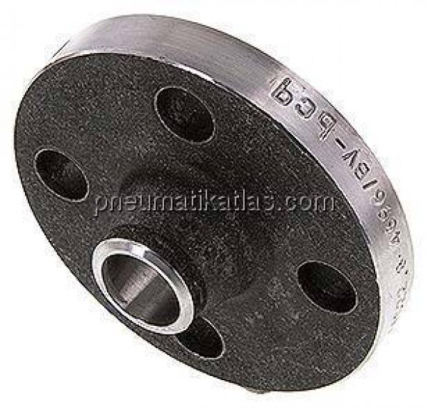 Vorschweißflansch DN20-PN40 (DIN/EN), DIN 2635 & EN 1092-1 (Typ 11), 26,9mm, Stahl schwarz