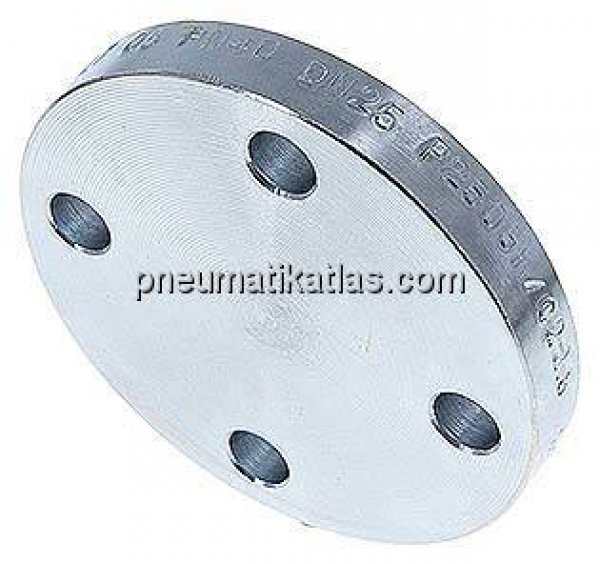 Blindflansch DN25-PN40 (DIN/EN),DIN 2527 & EN 1092-1 (Typ 05), Stahl verzinkt