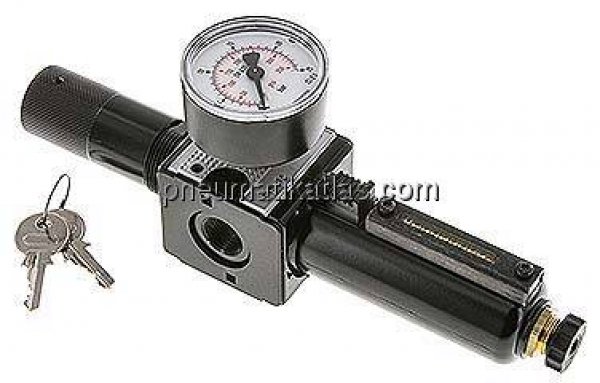 MULTIFIX Filterregler, abschließbar, G 3/8", 0,5 - 16bar, Baureihe 1