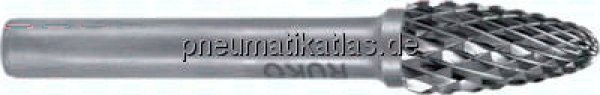 Hartmetall-Frässtift 10mm, RBF - Form F - Rundbogen