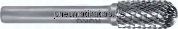 Hartmetall-Frässtift 16mm, WRC - Form C - Walzenrund / Kugelzylinder