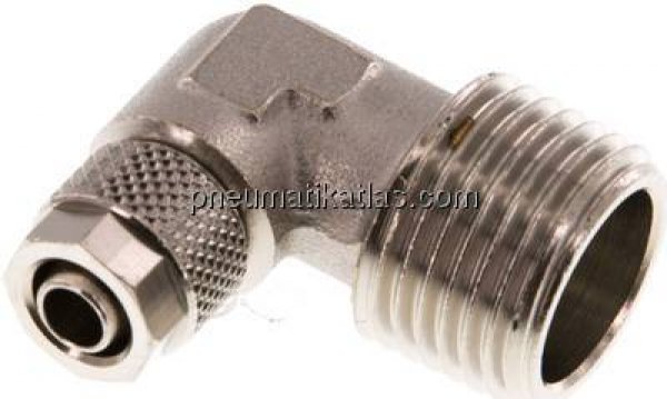 Winkel-Verschraubung R 1/2"-8x6mm, Messing vernickelt