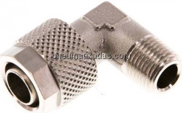 Winkel-Verschraubung R 1/8"-10x8mm, Messing vernickelt