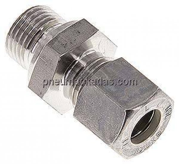 Gerade Schneidringverschr. M 16x1,5-10 L (M16x1,5), Klemmring 1.4571 (NC)