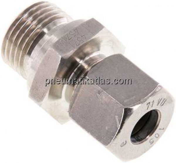 Gerade Schneidringverschr. G 1/2"-10 S (M18x1,5), 1.4571