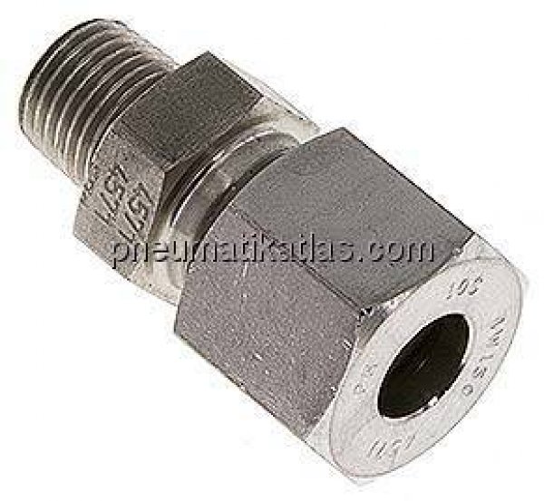 Gerade Schneidringverschr. R 1/4"-10 S (M18x1,5), 1.4571