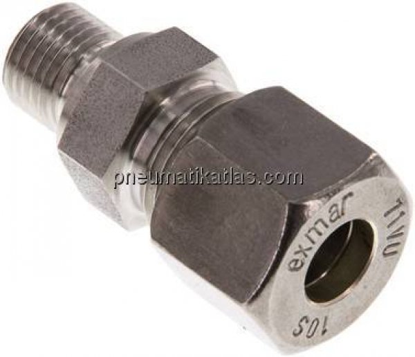 Gerade Schneidringverschr. G 1/4"-10 S (M18x1,5), Klemmring 1.4571 (NC)