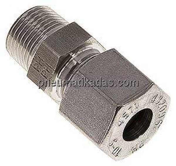 Gerade Schneidringverschr. R 3/8"-10 S (M18x1,5), 1.4571