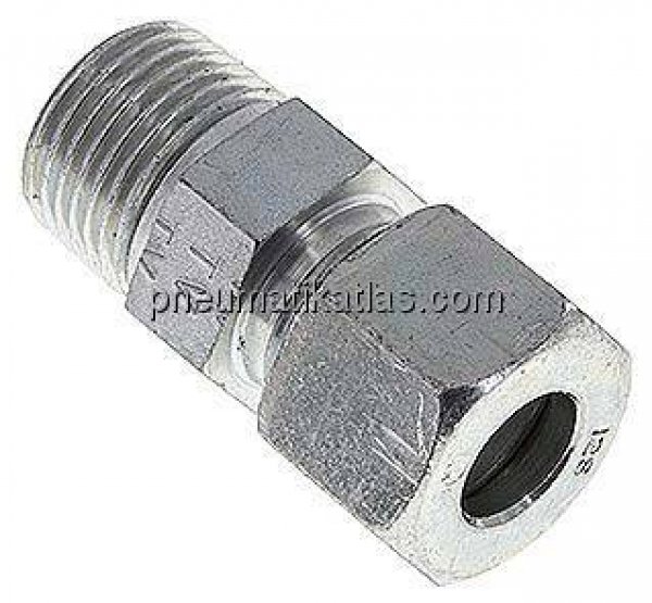 Gerade Schneidringverschr. R 1/2"-12 S (M20x1,5), Stahl verzinkt