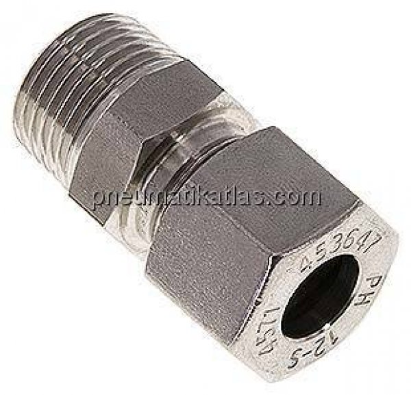 Gerade Schneidringverschr. R 1/2"-12 S (M20x1,5), 1.4571