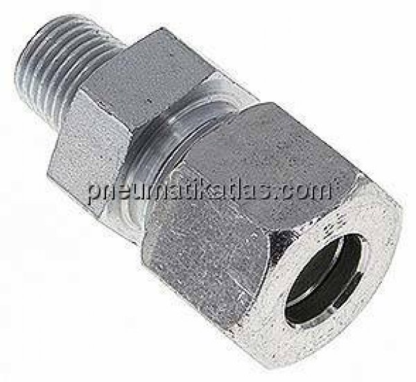 Gerade Schneidringverschr. R 1/4"-12 S (M20x1,5), Stahl verzinkt