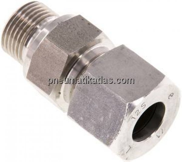 Gerade Schneidringverschr. G 3/8"-12 S (M20x1,5), 1.4571