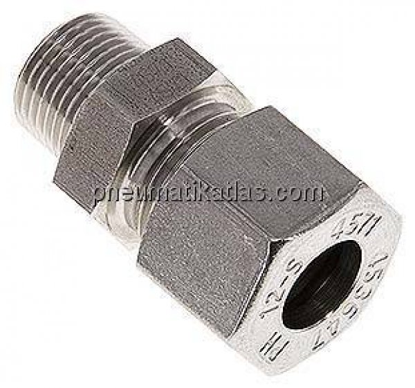 Gerade Schneidringverschr. R 3/8"-12 S (M20x1,5), 1.4571