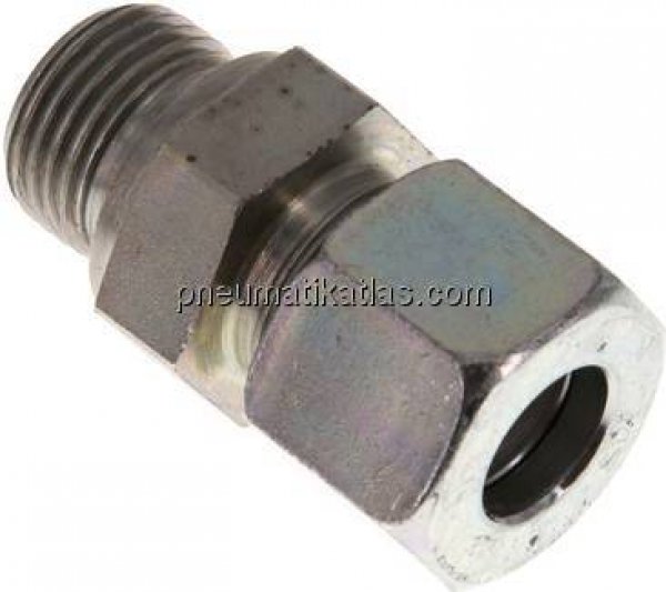 Gerade Schneidringverschr. G 1/2"-14 S (M22x1,5), Stahl verzinkt