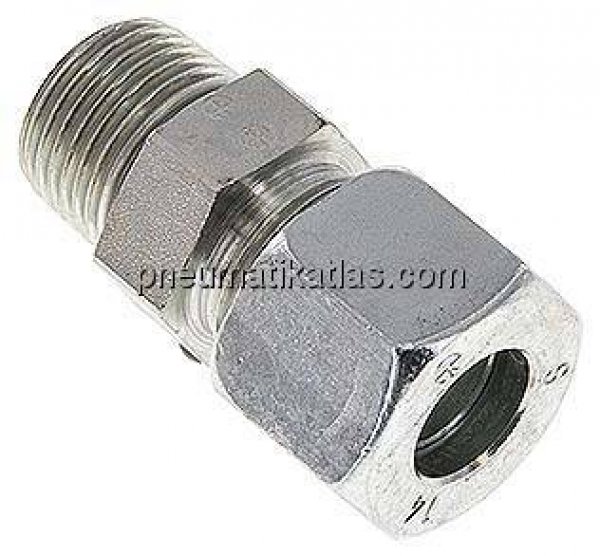 Gerade Schneidringverschr. R 1/2"-14 S (M22x1,5), Stahl verzinkt