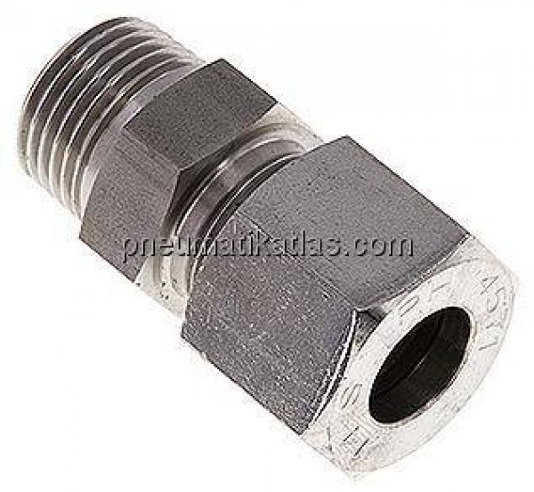 Gerade Schneidringverschr. R 1/2"-14 S (M22x1,5), 1.4571