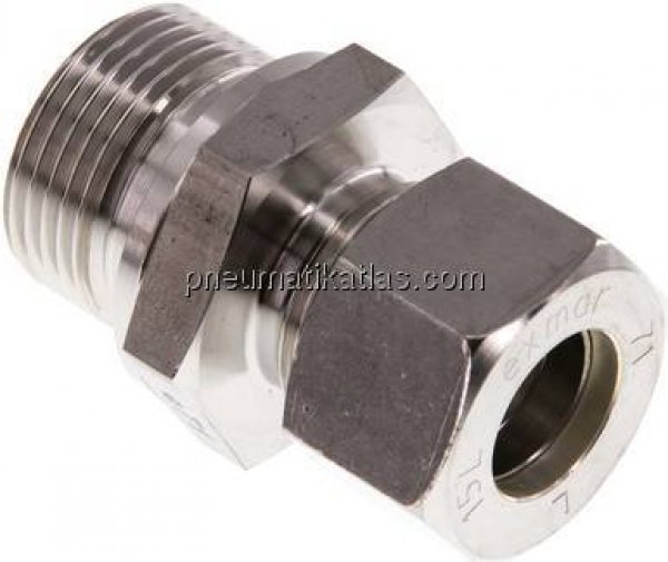 Gerade Schneidringverschr. G 3/4"-15 L (M22x1,5), Klemmring 1.4571 (NC)