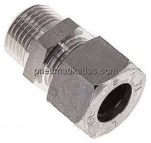 Gerade Schneidringverschr. R 1/2"-15 L (M22x1,5), 1.4571