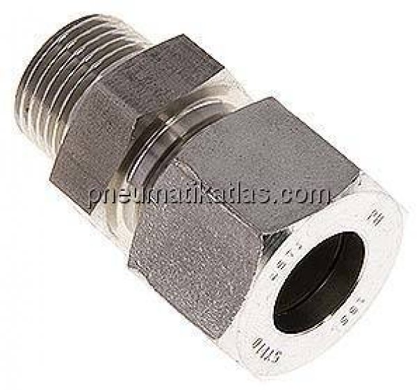 Gerade Schneidringverschr. R 1/2"-16 S (M24x1,5), 1.4571