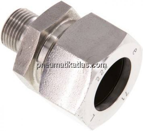 Gerade Schneidringverschr. G 3/8"-22 L (M30x2), 1.4571