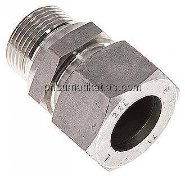 Gerade Schneidringverschr. G 3/4"-22 L (M30x2), 1.4571