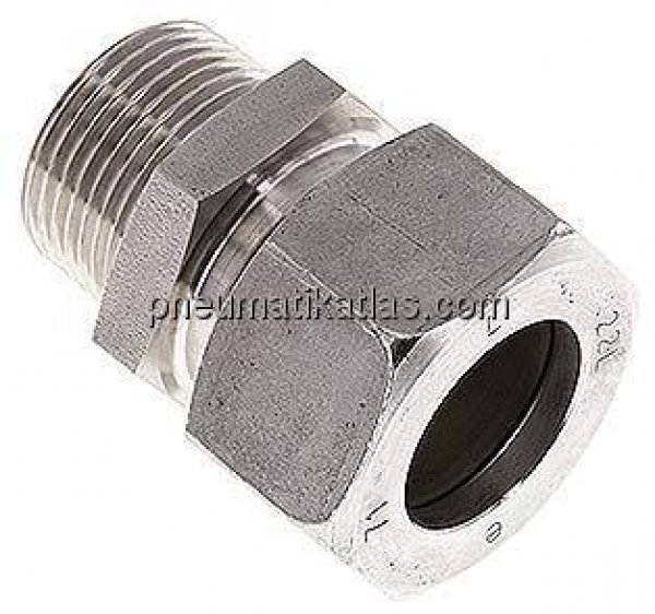 Gerade Schneidringverschr. R 3/4"-22 L (M30x2), 1.4571