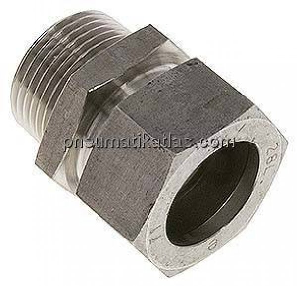 Gerade Schneidringverschr. R 1"-28 L (M36x2), 1.4571